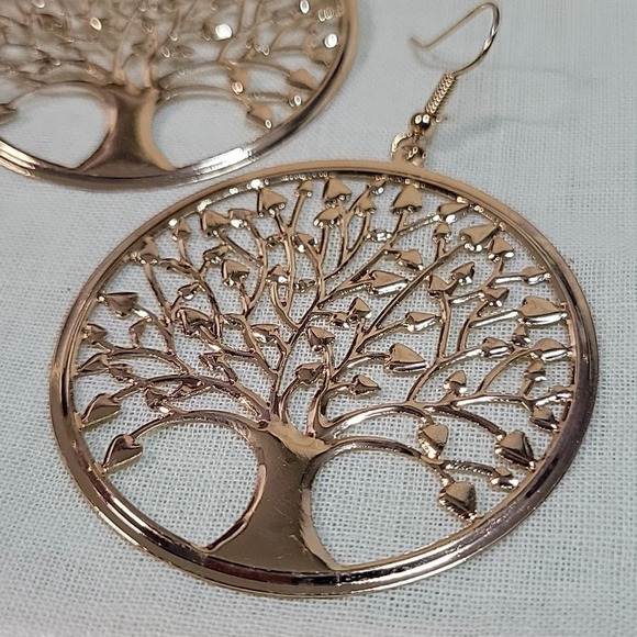 Tree of Life XL Medallion Drop Earrings - Picture 7 of 9